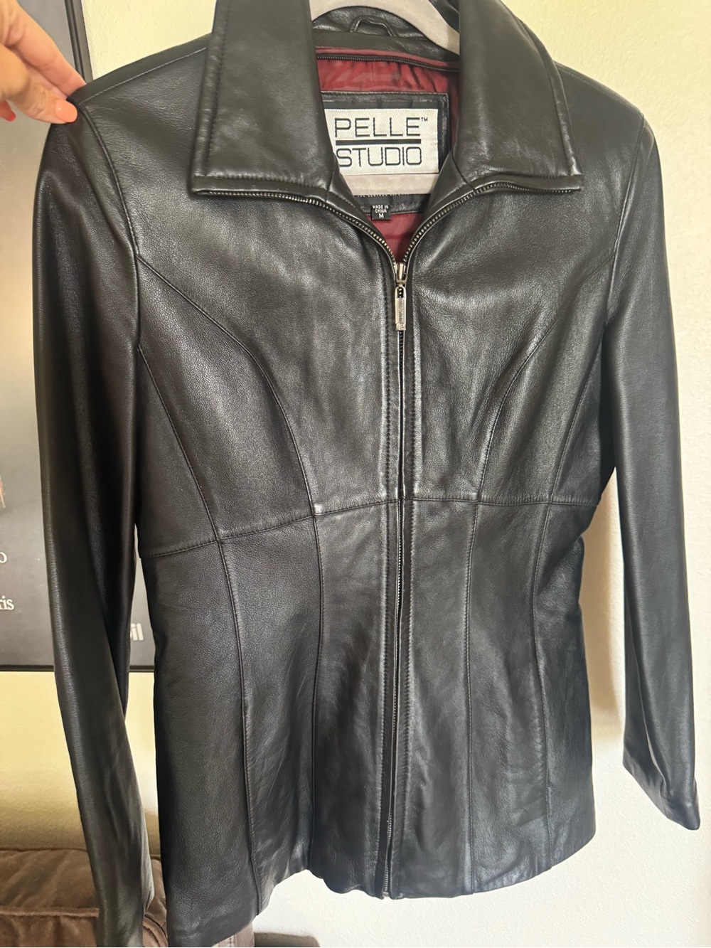 Pelle Studio Black Leather Zip-Up Women's Jacket